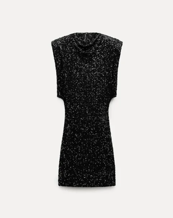 Halle - Sequin Slim Fit O-Neck Mini Dress