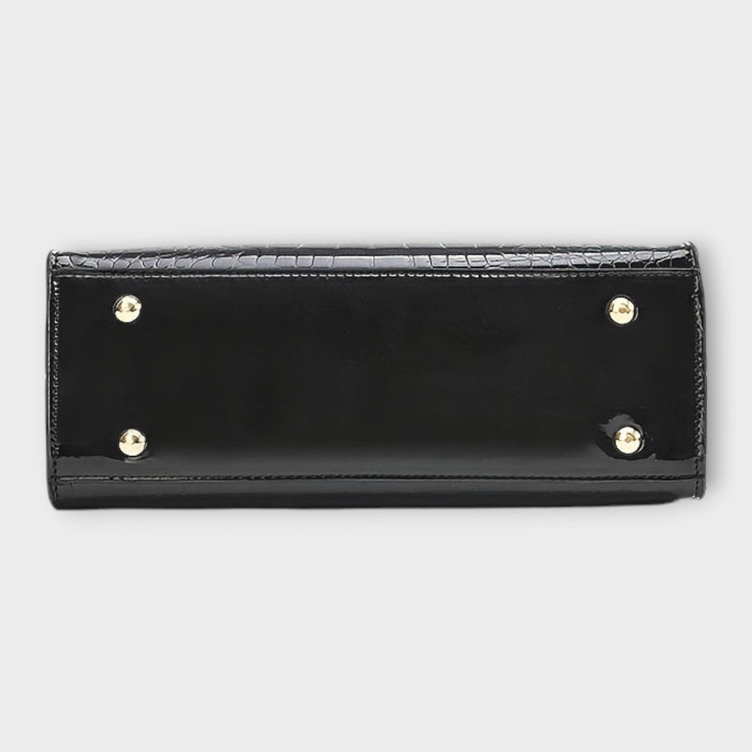 Madison - Glossy Crocodile Pattern Handbag