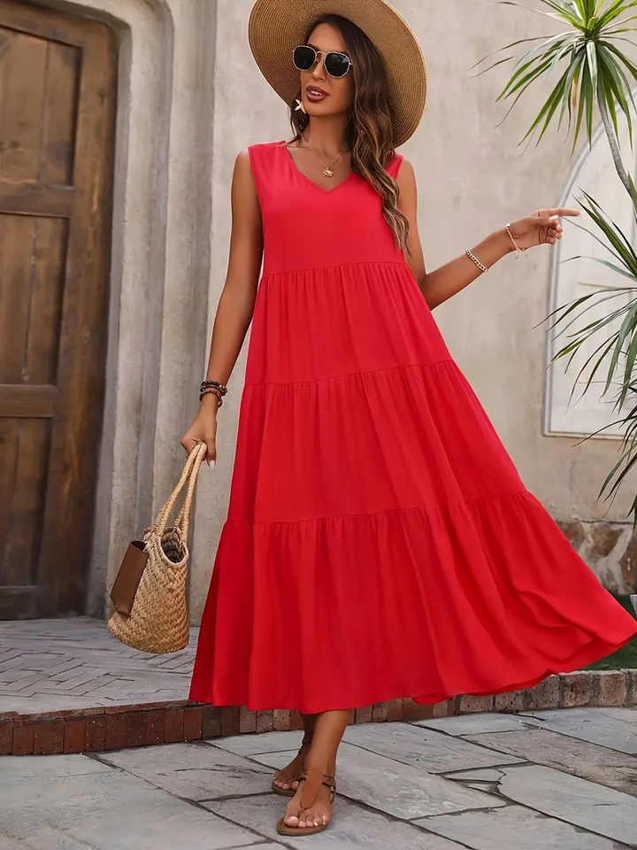 Lone - Casual Loose-Fit Dress with Ruffle Hem