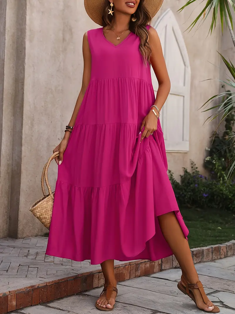 Lone - Casual Loose-Fit Dress with Ruffle Hem